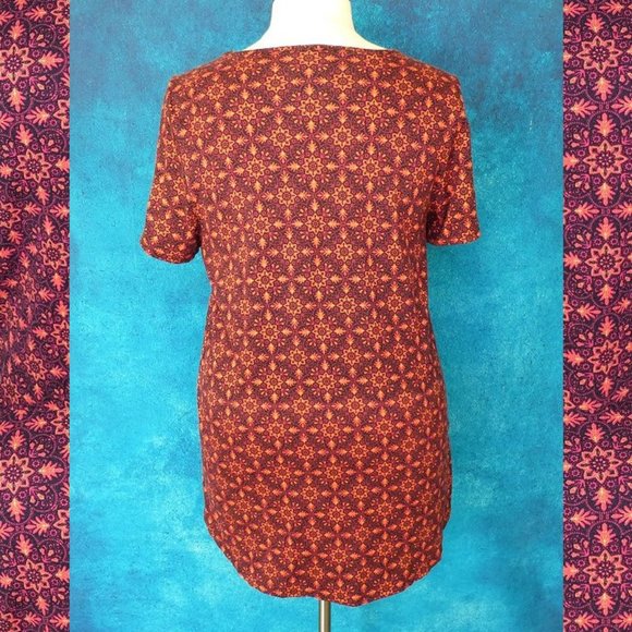 LulaRoe Orange Black Classic Tee 3XL - Picture 5 of 8